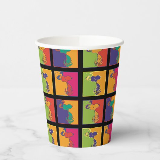 Erdnüsse | Moderner Pop Art Snoopy Pappbecher (Links)