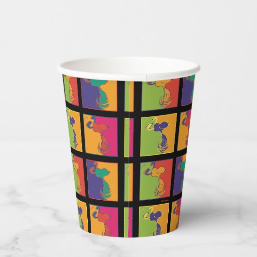 Erdnüsse | Moderner Pop Art Snoopy Pappbecher (Rechts)