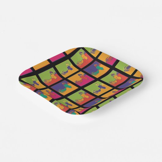 Erdnüsse | Moderner Pop Art Snoopy Pappteller (Gewinkelt)