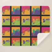 Erdnüsse | Moderner Pop Art Snoopy Sherpadecke (Vorderseite (Horizontal))