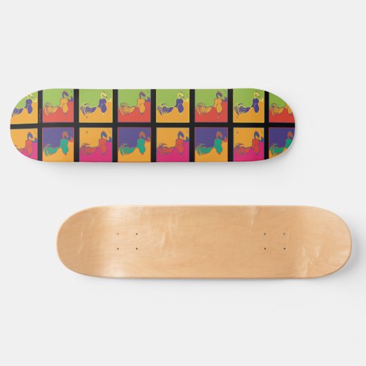 Erdnüsse | Moderner Pop Art Snoopy Skateboard (Horizontal)