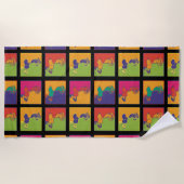 Erdnüsse | Moderner Pop Art Snoopy Strandtuch (Vorderseite)