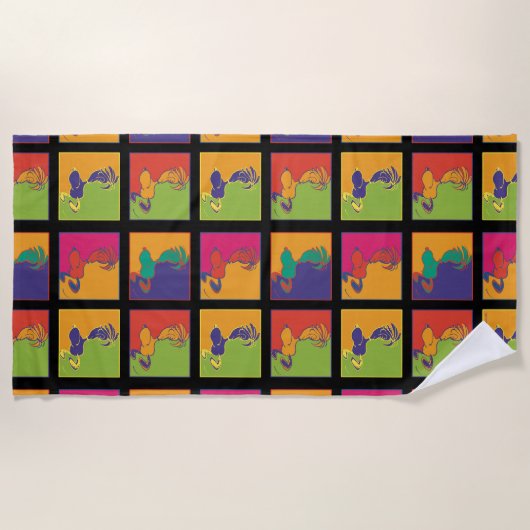 Erdnüsse | Moderner Pop Art Snoopy Strandtuch (Vorderseite)