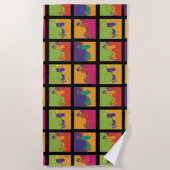 Erdnüsse | Moderner Pop Art Snoopy Strandtuch (Vorderseite)