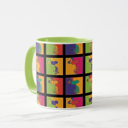 Erdnüsse | Moderner Pop Art Snoopy Tasse (Vorderseite Links)