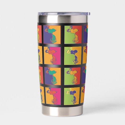 Erdnüsse | Moderner Pop Art Snoopy Thermobecher (Links)