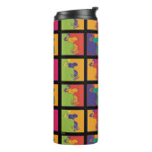 Erdnüsse | Moderner Pop Art Snoopy Thermosbecher (Nach links gedreht)