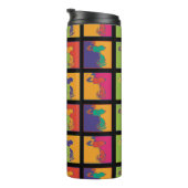 Erdnüsse | Moderner Pop Art Snoopy Thermosbecher (Nach rechts gedreht)