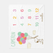 Erdnüsse | Monatsmilestone Baby Fleecedecke (Vorderseite)