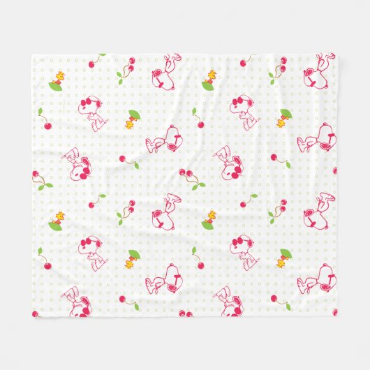 Erdnüsse | Muster für Snoopy und Holzfaser Fleecedecke (Vorderseite (Horizontal))