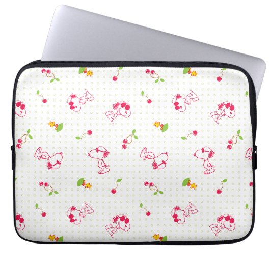 Erdnüsse | Muster für Snoopy und Holzfaser Laptopschutzhülle (Vorderseite)