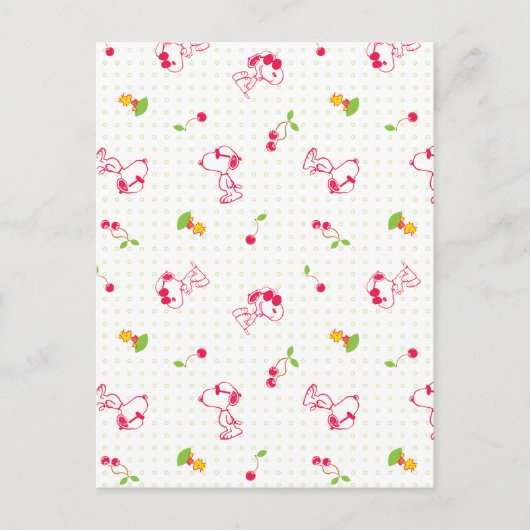 Erdnüsse | Muster für Snoopy und Holzfaser Postkarte (Vorderseite)