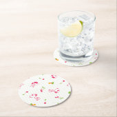 Erdnüsse | Muster für Snoopy und Holzfaser Runder Pappuntersetzer (Vor Ort)