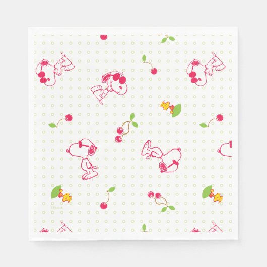 Erdnüsse | Muster für Snoopy und Holzfaser Serviette (Vorderseite)