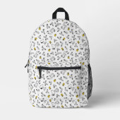Erdnüsse | Muster für Snoopy & Woodstock B&W-Blume Bedruckter Rucksack (Vorderseite)