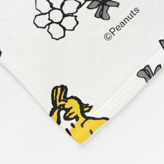Erdnüsse | Muster für Snoopy & Woodstock B&W-Blume Fleecedecke (Ecke)