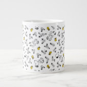 Erdnüsse | Muster für Snoopy & Woodstock B&W-Blume Jumbo-Tasse (Vorderseite)