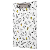 Erdnüsse | Muster für Snoopy & Woodstock B&W-Blume Klemmbrett (Links)