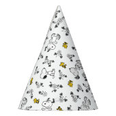 Erdnüsse | Muster für Snoopy & Woodstock B&W-Blume Partyhütchen (Links)