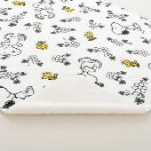 Erdnüsse | Muster für Snoopy & Woodstock B&W-Blume Sherpadecke (3/4)