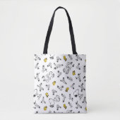 Erdnüsse | Muster für Snoopy & Woodstock B&W-Blume Tasche (Vorderseite)