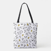 Erdnüsse | Muster für Snoopy & Woodstock B&W-Blume Tasche (Rückseite)