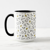 Erdnüsse | Muster für Snoopy & Woodstock B&W-Blume Tasse (Links)