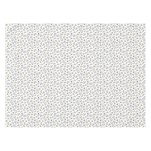 Erdnüsse | Muster für Snoopy & Woodstock B&W-Blume Tischdecke (Vorderseite (Horizontal))