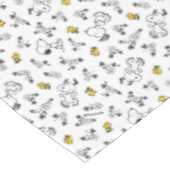 Erdnüsse | Muster für Snoopy & Woodstock B&W-Blume Tischdecke (Schrägansicht)
