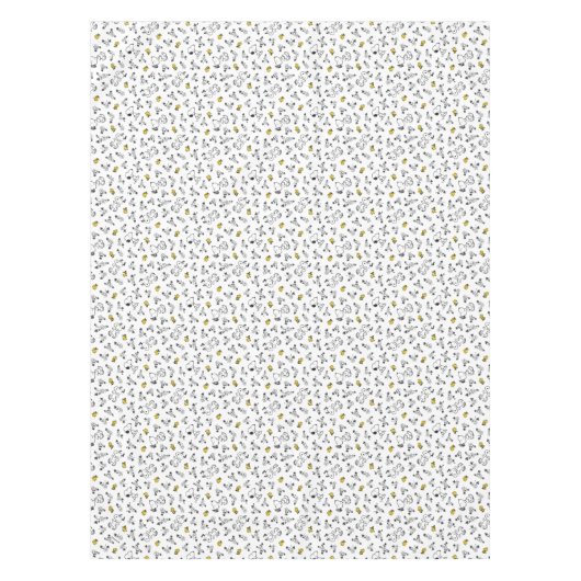 Erdnüsse | Muster für Snoopy & Woodstock B&W-Blume Tischdecke (Vorderseite)