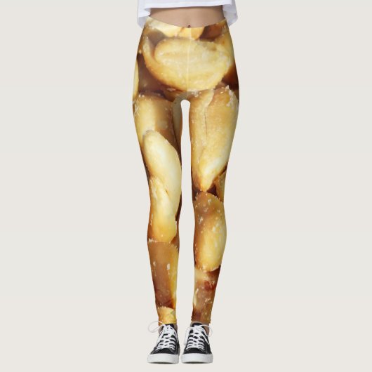 Erdnüsse Muster Leggings modern trendig (Vorderseite)