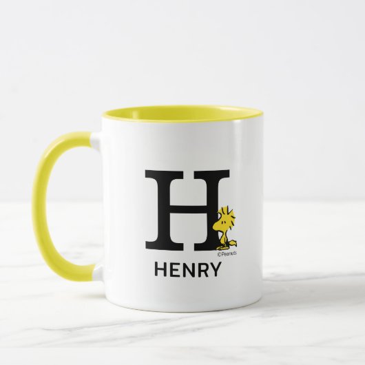 Erdnüsse | Name des Holzbestands und Monogramm H Tasse (Links)