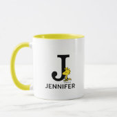 Erdnüsse | Name des Holzbestands und Monogramm J Tasse (Links)