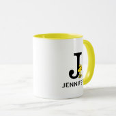 Erdnüsse | Name des Holzbestands und Monogramm J Tasse (VorderseiteRechts)