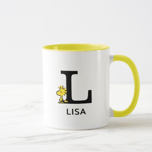 Erdnüsse | Name des Holzbestands und Monogramm L Tasse (Rechts)