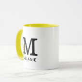Erdnüsse | Name des Holzbestands und Monogramm M Tasse (Vorderseite Links)