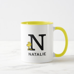 Erdnüsse Name des Holzbestands und Monogramm N Tasse