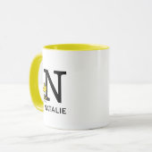 Erdnüsse | Name des Holzbestands und Monogramm N Tasse (Vorderseite Links)