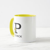 Erdnüsse | Name des Holzbestands und Monogramm P Tasse (Vorderseite Links)