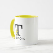 Erdnüsse | Name des Holzbestands und Monogramm T Tasse (Vorderseite Links)