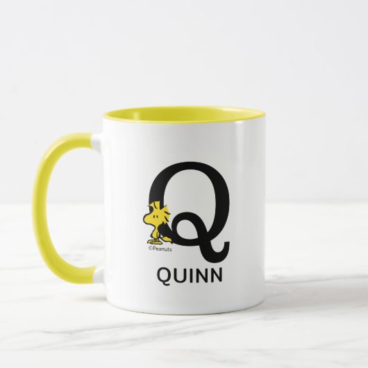 Erdnüsse | Name und Monogramm Q Tasse (Links)