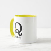 Erdnüsse | Name und Monogramm Q Tasse (Vorderseite Links)