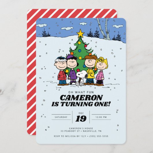 Erdnüsse | Oh, was für ein Spaß es ist, eins zu se Einladung (Vorne/Hinten)