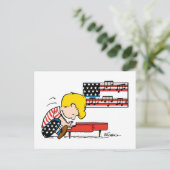 Erdnüsse | Patriotic Schroeder & Sein Piano Postkarte (Stehend Vorderseite)