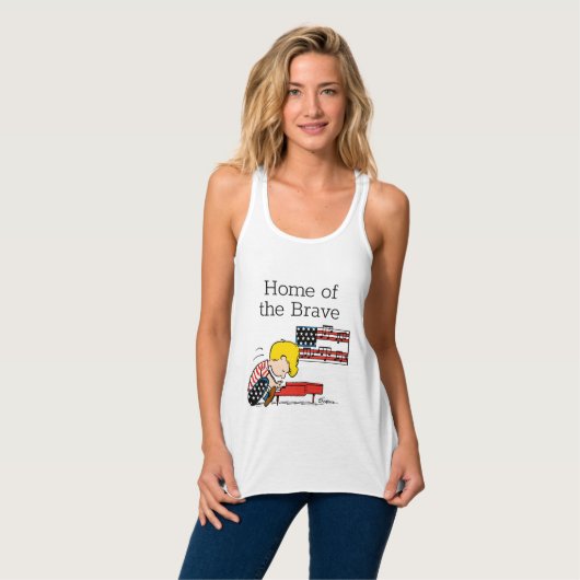 Erdnüsse | Patriotic Schroeder & Sein Piano Tank Top (Vorderseite Vollansicht)