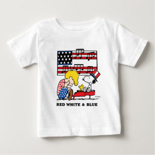 Erdnüsse   Patriotic Schroeder, Woodstock & Snoopy Baby T-shirt
