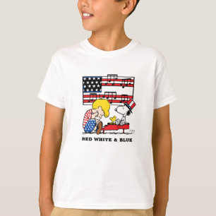 Erdnüsse Patriotic Schroeder, Woodstock & Snoopy T-Shirt