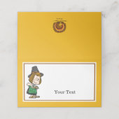 Erdnüsse | Peppermint Patty Erntedank Dinner Platzkarte (Außenseite Aufgefaltet)