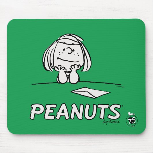 Erdnüsse | Peppermint Patty Gedanken Mousepad (Vorne)