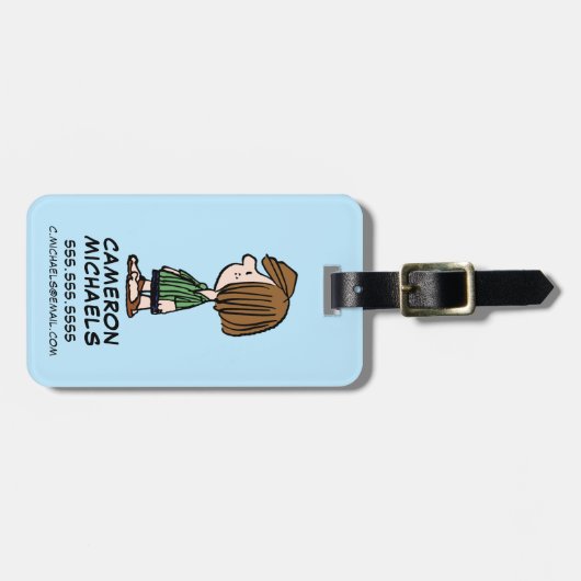 Erdnüsse | Peppermint Patty Gepäckanhänger (Vorderseite horizontal)